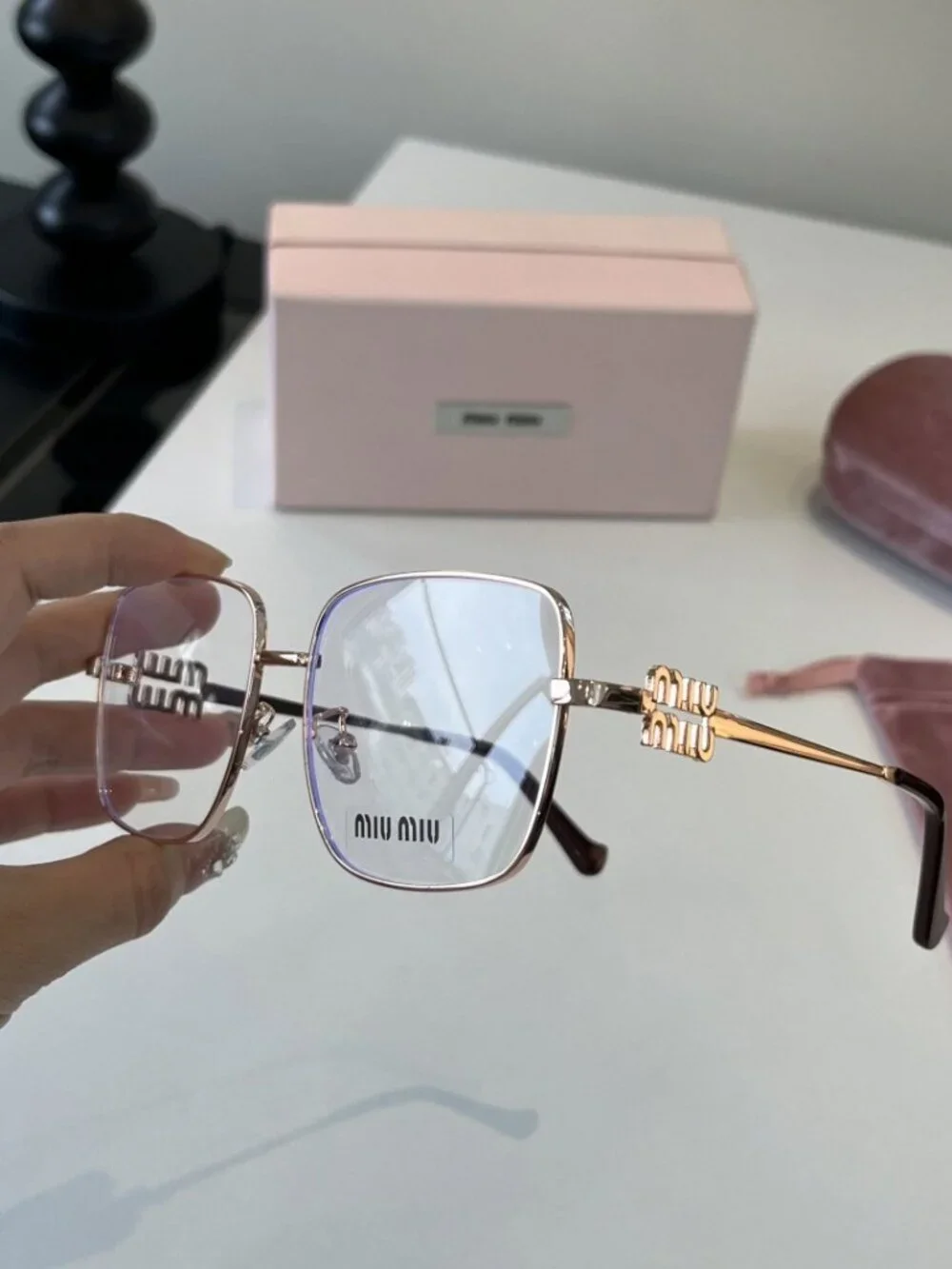 🥰Miu Miu🥰 Square, Thin-Frame Sunglasses